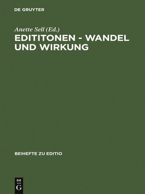 cover image of Edititonen--Wandel und Wirkung